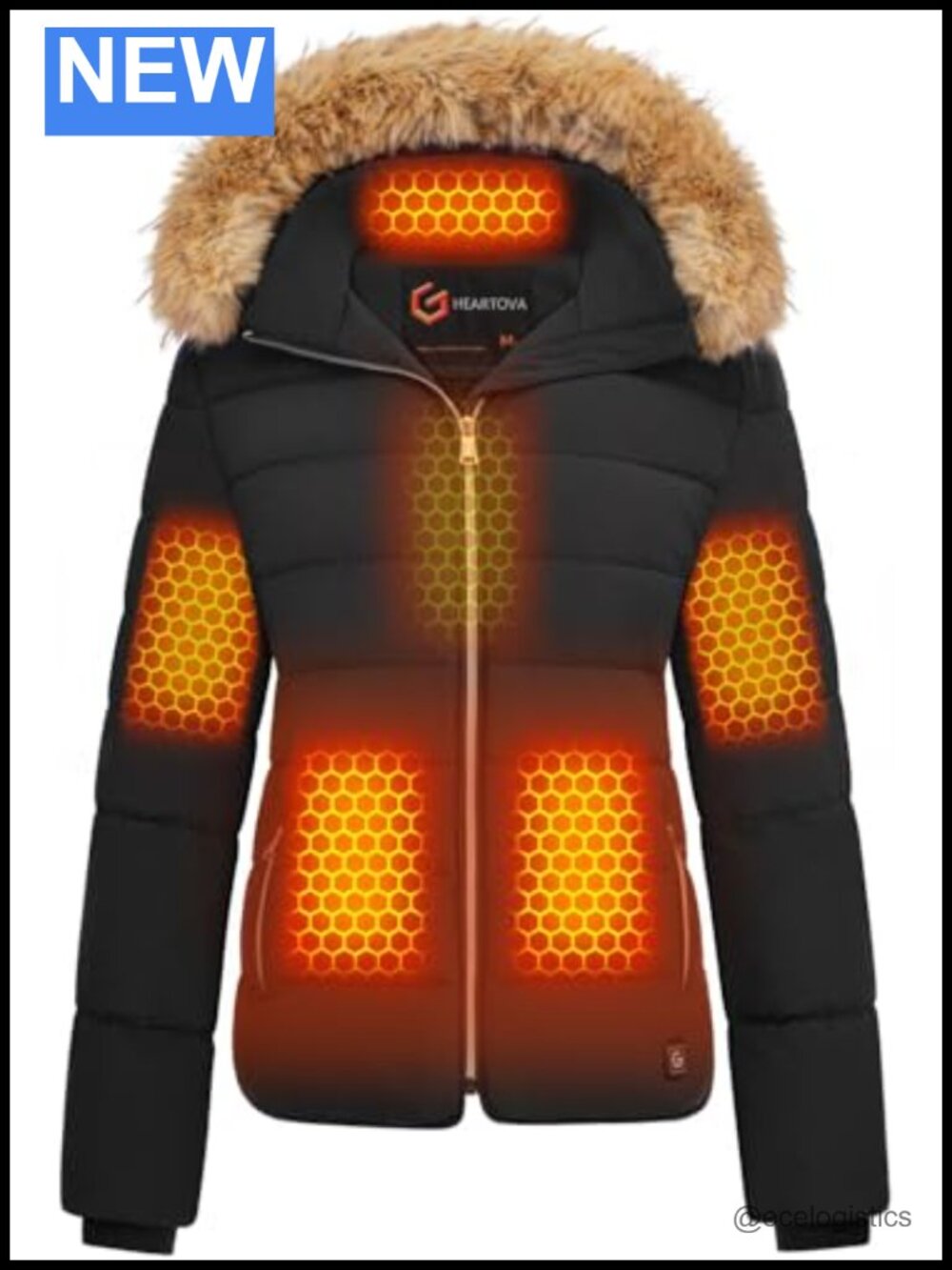 Heated Puffer Jacket Waterproof Windproof 6 Heating Zones 18400mAh Battery